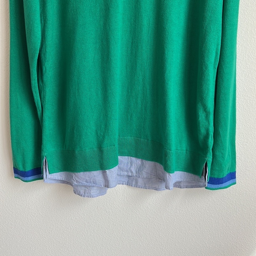 Talbots Green Cashmere Blend Cricket V-Neck Sweater View 4